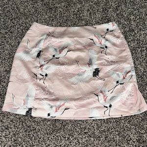 SOLD Pink Swan Mini Skirt